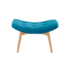 Pouf poggiapiedi scandinavo blu petrolio